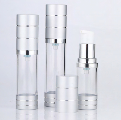 Embalagem Cosmética Creme de Loção de Plástico Redondo Botão Vazio Sem Ar Com Bomba