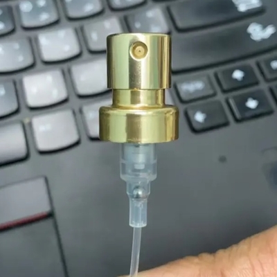 Pulverizador de bomba de perfume de névoa fina 0,10 cc de alumínio prata