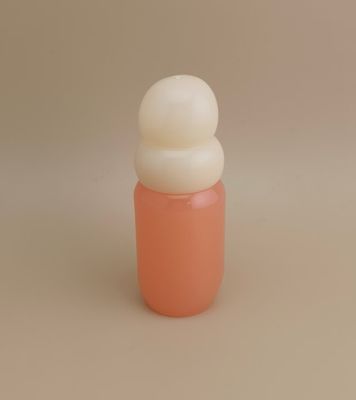 Garrafa de vidro rosa com tampa branca de arroz para perfume de meninas