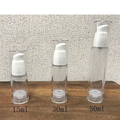 Novo Design Embalagem 15ml 30ml 40ml 50ml PP Cosmético Garrafa sem ar Creme corporal Garrafa de bomba hermética