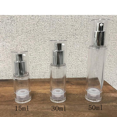 Bottle de bomba de loção sem ar Sério sem tubo DIP Dispensador Transparente embalagem cosmética recarregável