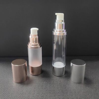 Rosa Ouro Prata 30 ml 50 ml Bottle de vidro de bomba de loção sem ar 30 ml Twist Bottle de bomba sem ar