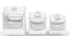 Botelha de vidro de perfume quadrado Cosmético Botelha de fragrância de 50 ml