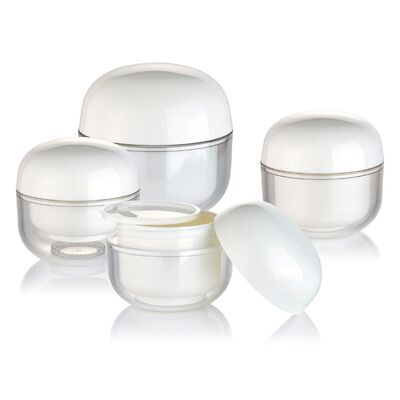 OEM Branco PP 30g Creme Cosmético Jar redondo com tampa para cosméticos