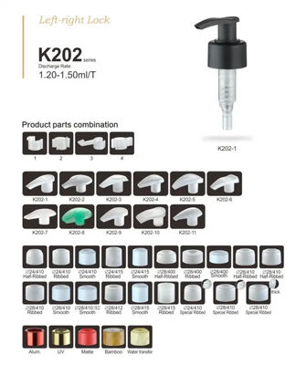24/410 28/410 Dispensador de plástico Bomba de viagem de garrafa manual para xampu K202-2