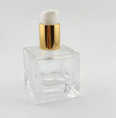 Garrafa de vidro de perfume de embalagem cosmética personalizada com pulverizador de bomba