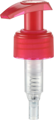 Cor vermelha função plástica de bambu da bomba do distribuidor da loção de 24mm da multi
