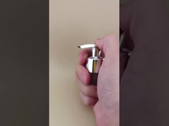 K204-1 Bomba de loção preta e prateada Bloqueio esquerda-direita para cuidados com a pele Certificado ISO9001/ISO14001