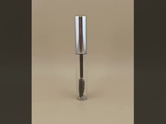 Escova de Cílios com Frasco e Tampa de Rosca Prateada para Mulheres