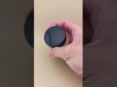 Jarro de creme de vidro transparente com tampa de parafuso preto para loção feminina