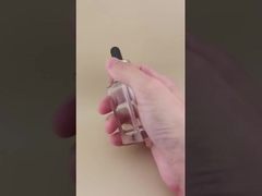 Frasco conta-gotas quadrado pequeno, liso e transparente para loção