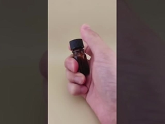 Design Delicado Frasco de Vidro Redondo Liso Marrom Claro para Medicamento