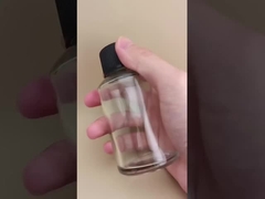 Design delicado Frasco de vidro redondo liso e transparente com tampa especial para medicamento