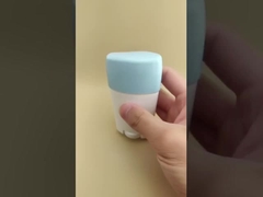 Embalagem de protetor labial branco, grande e liso, com tampa azul 2308 para batons