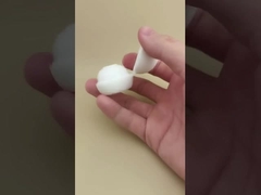 Tampa esférica pequena de plástico branco para frascos cosméticos