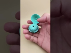 Tampa esférica lisa fosca de plástico ciano para frascos cosméticos