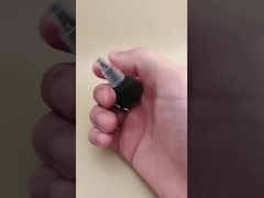 Tampa de geleia canelada de plástico preto para frascos de tinta