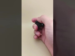 Capuz liso redondo de plástico preto para garrafas cosméticas