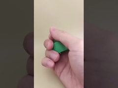 Tampa de gelatina canelada de plástico verde para frascos de tinta