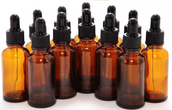Óleo essencial vazio 20ml 30ml 50ml de K1010 Amber Glass Serum Dropper For