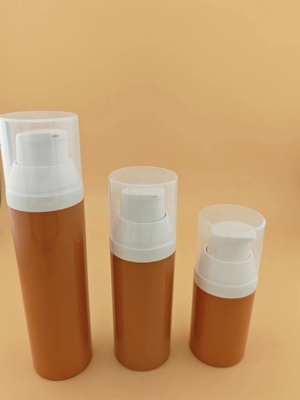 15 ml 30 ml 50 ml Bottle de plástico transparente, sem ar, para embalagem de cosméticos