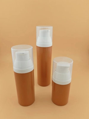 15 ml 30 ml 50 ml Bottle de plástico transparente, sem ar, para embalagem de cosméticos