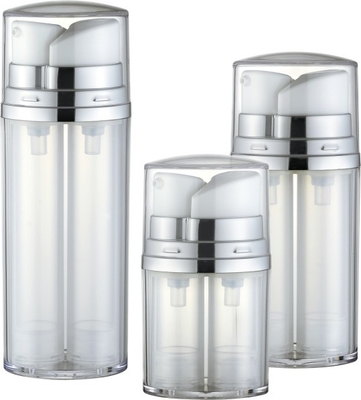 Press Down Double Barrel Airless Bottle Creme de Cuidado do Rosto Cuidado Pessoal
