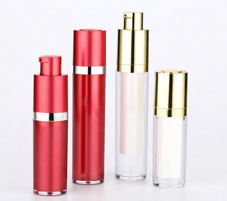 Plastic PP Vazio 10ml 15ml Cosmético Pomba sem ar Loção Sero Botão