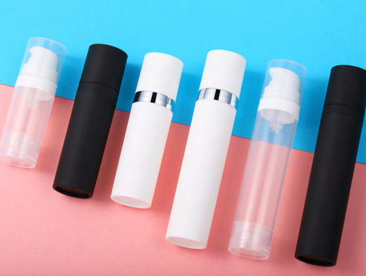 Plastic PP Vazio 10ml 15ml Cosmético Pomba sem ar Loção Sero Botão