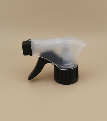 K101-4 Pulverizador de bomba de gatilho de plástico PP para cabeleireiro em branco e preto transparentes