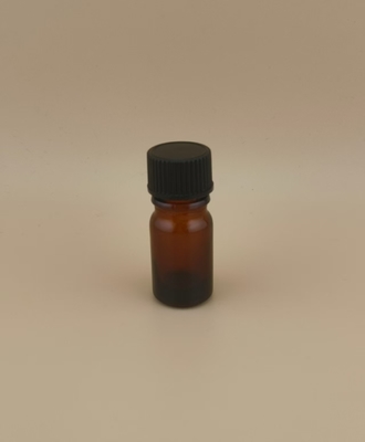 Design Delicado Frasco de Vidro Redondo Liso Marrom Claro para Medicamento