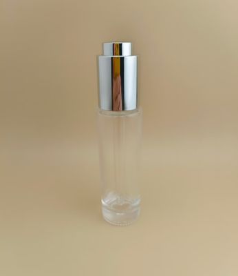 Design Delicado Frasco Conta-Gotas Redondo Liso e Transparente Longo K-GBL30 para Essência