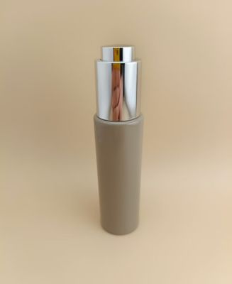 Design Delicado Marrom Liso Redondo Frasco Conta-Gotas Longo K-GBL30 para Essência