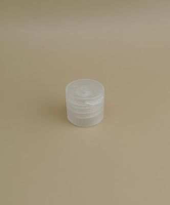 Tampa de plástico redonda, transparente e canelada para frascos cosméticos