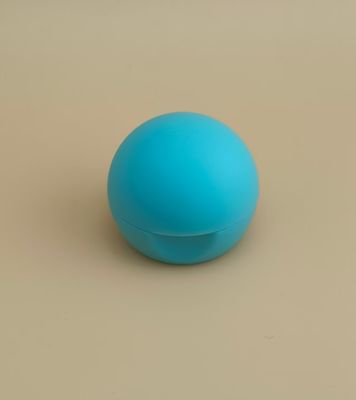 Tampa esférica lisa fosca de plástico ciano para frascos cosméticos