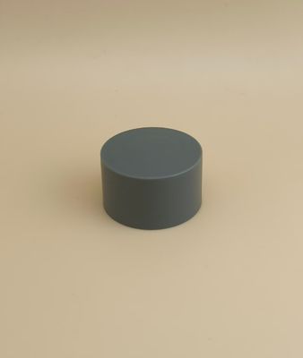 Tampa fosca lisa de plástico cinza para frascos cosméticos