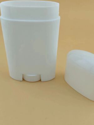 Branco Cor Personalizada Forma Ovalada PP plástico Cosmético Desodorante Bastão Botelha