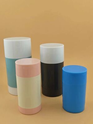 Plastic Deodorant Stick Container Cosmético Round Twist Up Tubes Embalagem para Deodorant Stick