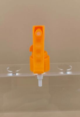 Mini pulverizador de gatilho de plástico laranja para cabeleireiro