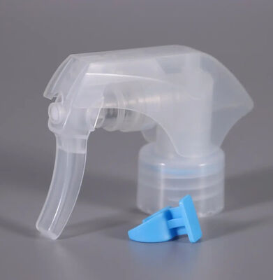 Mini pulverizador de gatilho de mola externa pp de alta qualidade 24/28/410 plástico transparente preto azul fragrância ambientador para produtos químicos para animais de estimação
