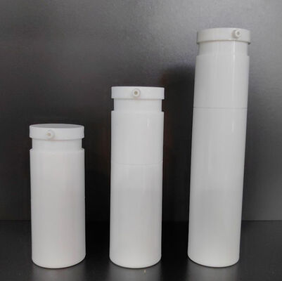 Bottle de bomba sem ar de luxo personalizado branco Matt Twist 30ml Bottle de bomba de plástico com cabeça de bomba ABS