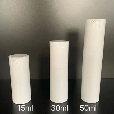 Bottle de bomba sem ar de luxo personalizado branco Matt Twist 30ml Bottle de bomba de plástico com cabeça de bomba ABS