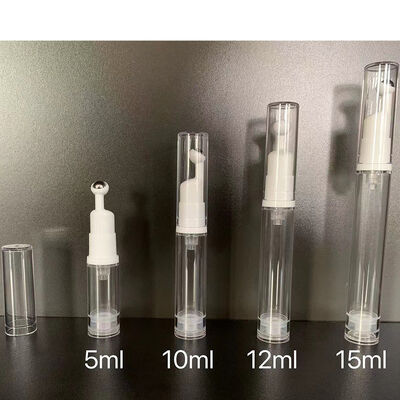 Botão de bomba sem ar de plástico de cor verde-mate 15 ml 30 ml 50 ml frasco de creme para soro