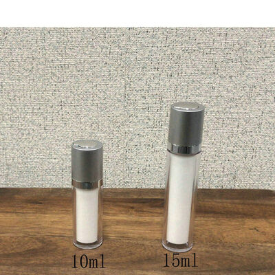 30 ml de 50 ml de garrafa de bomba sem ar clara e branca garrafa de bomba de loção cosmética de vácuo