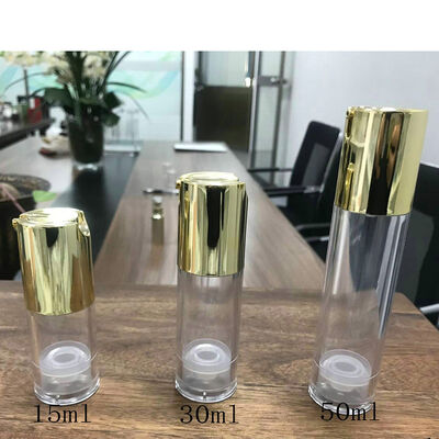 Garrafa sem ar de PP branco Mini Sample Garrafa de bomba sem ar de 30 ml para loção de creme