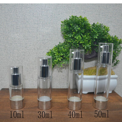 Novo Design Embalagem 15ml 30ml 40ml 50ml PP Cosmético Garrafa sem ar Creme corporal Garrafa de bomba hermética