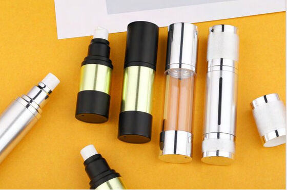 Garrafa de plástico de vácuo sem ar para cosméticos para cuidados com a pele Creme de soro Loção