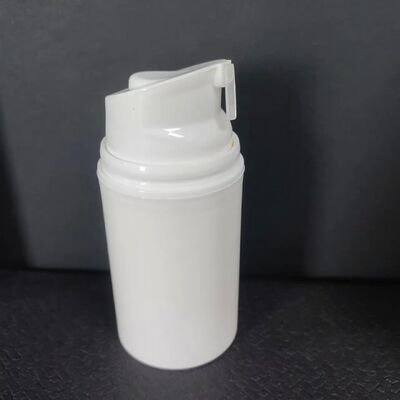 Frasco plástico vazio da loção do ABS do vácuo 30ml mini transparente com tampa branca da bomba mal ventilada