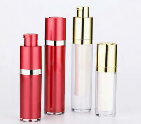 Botão de vácuo sem ar de bomba de loção de plástico com tampa de bomba Embalagem cosmética K18-2 5ml 10ml 12ml 15ml