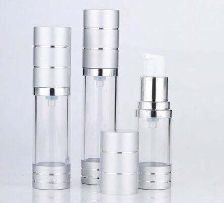 Botão de vácuo sem ar de bomba de loção de plástico com tampa de bomba Embalagem cosmética K18-2 5ml 10ml 12ml 15ml